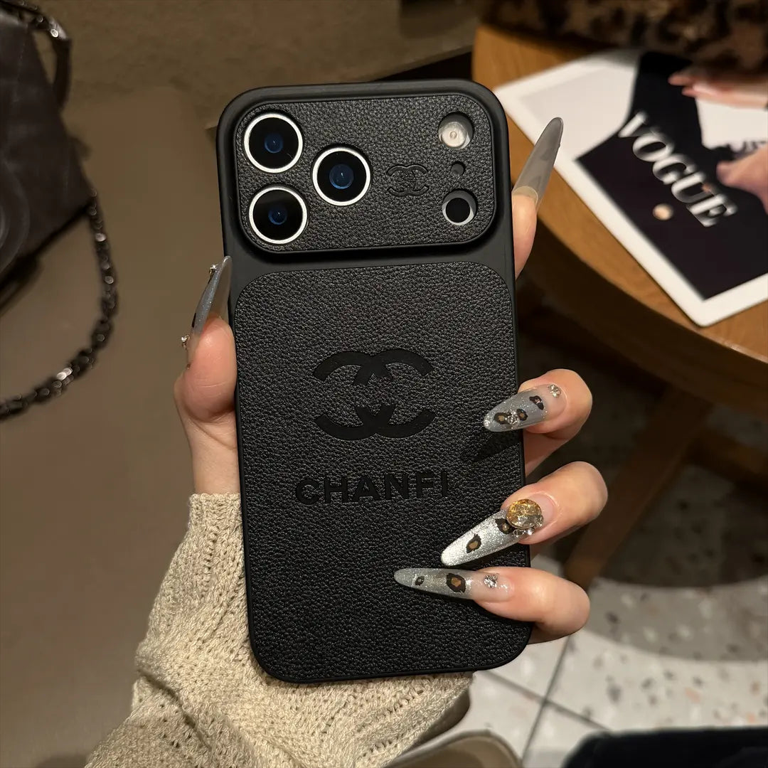 Luxury Embossed Leather Protective iPhone Case