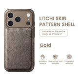 Premium Litchi Skin Pattern Leather Case for iPhone
